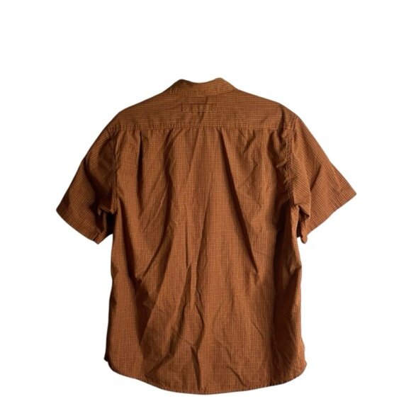 Wind River Men's Orange Checkered Short Sleeve Button Down Shirt - Picture 7 of 7